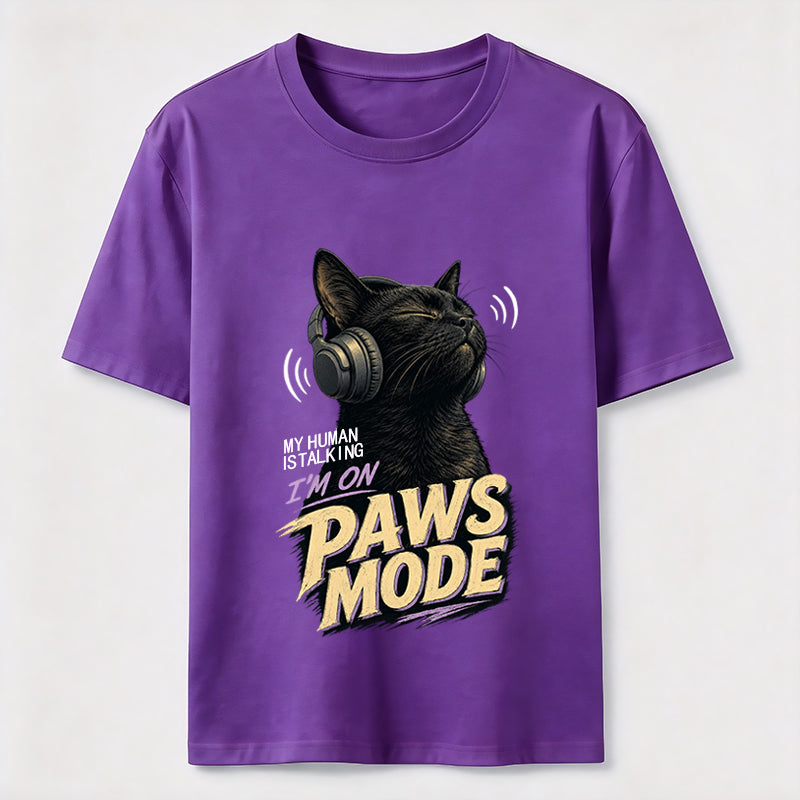 Paws Mode Headphone Cat T-Shirt