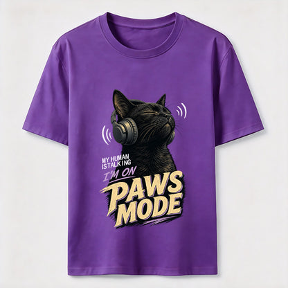 Paws Mode Headphone Cat T-Shirt