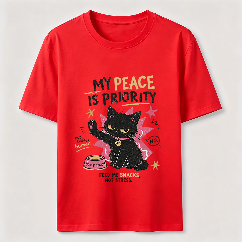 Peace First Black Cat T-Shirt