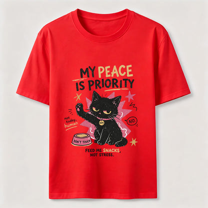 Peace First Black Cat T-Shirt