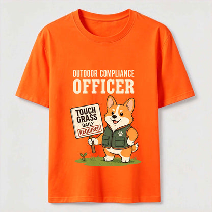 Outdoor Compliance Officer Funny Corgi T-Shirt