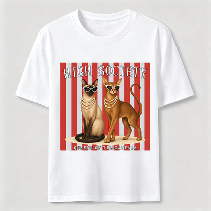 High Society Cat Chic Catwalk Graphic Tee