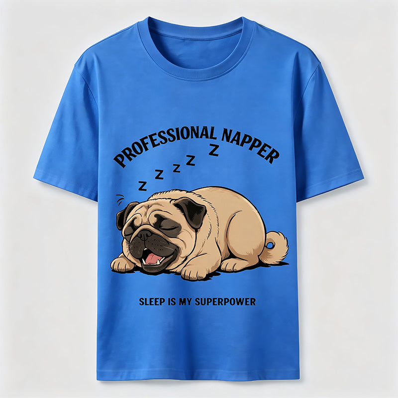 Professional Napper Funny Pug T-Shirt