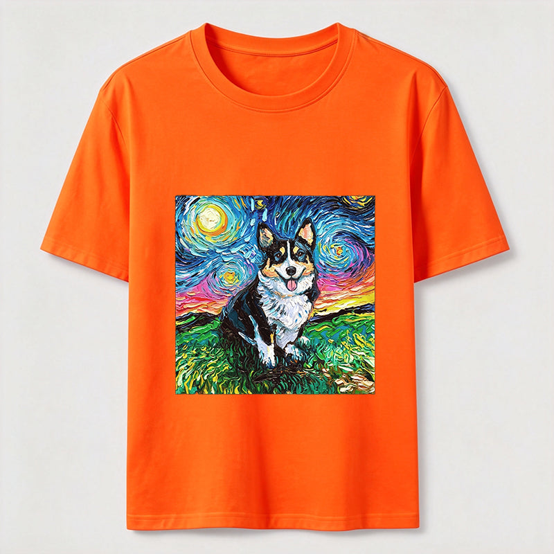 Van Gogh Inspired Corgi Starry Night