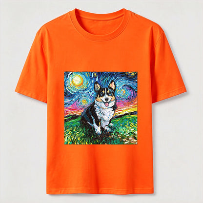 Van Gogh Inspired Corgi Starry Night