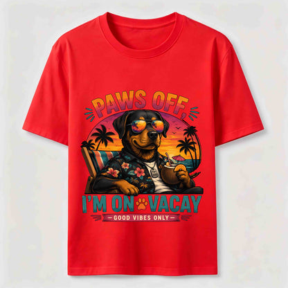 Paws Off I'm On Vacay Dog Tee