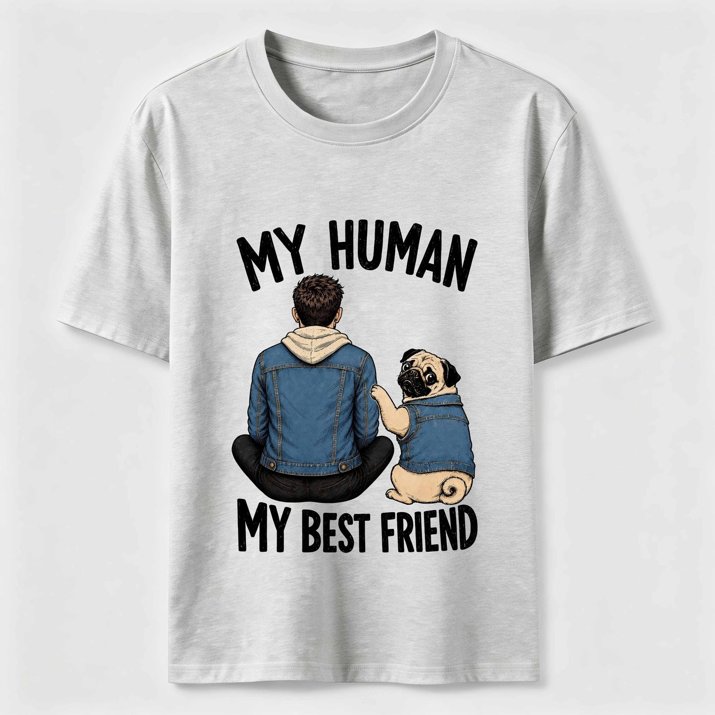 My Human My Best Friend Pug Mom T-Shirt