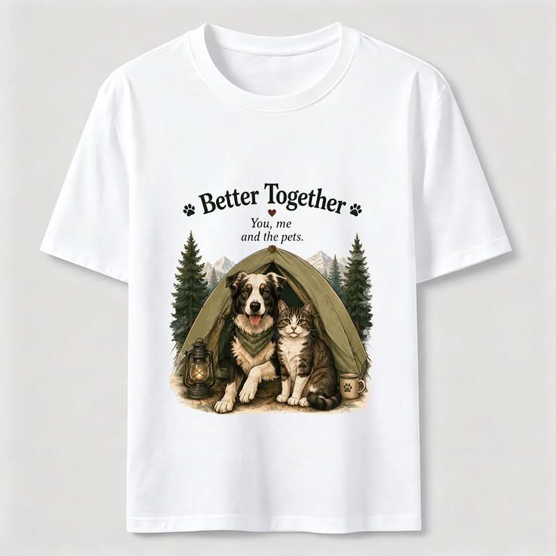 Better Together Dog & Cat Camping Graphic Tee