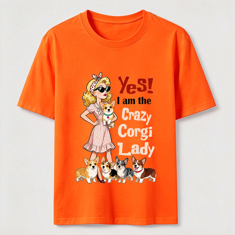 Crazy Corgi Lady Tee