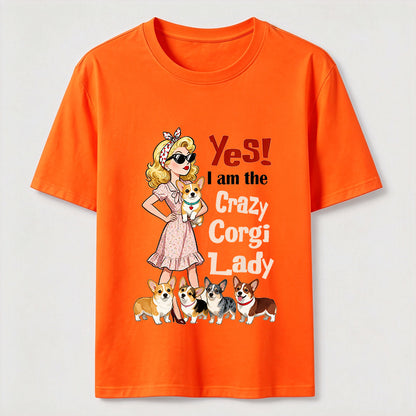 Crazy Corgi Lady Tee