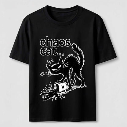 Ink Spill Mischief Cat T-Shirt