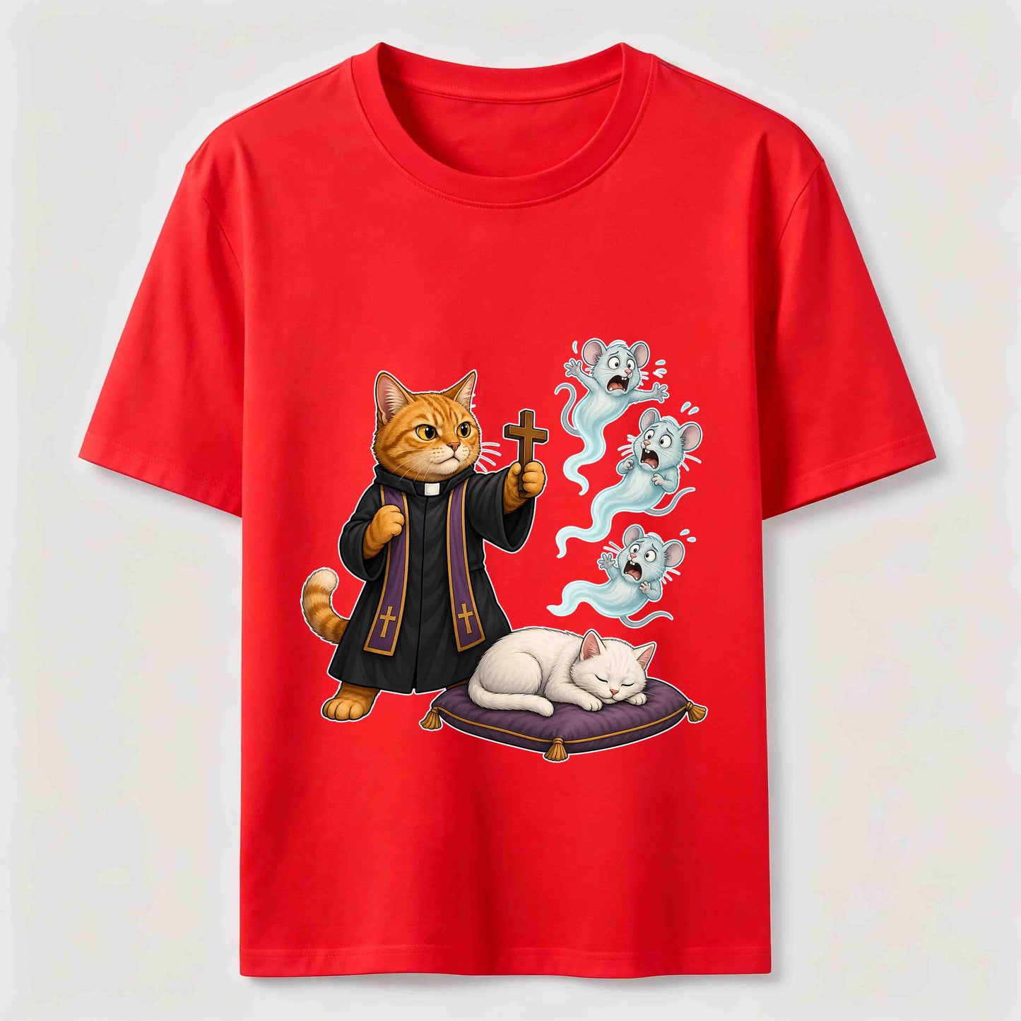 Mouse Exorcist Cat T-Shirt