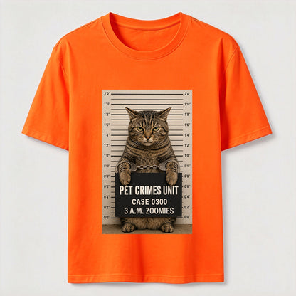 Pet Crimes Unit Cat Mugshot Tee