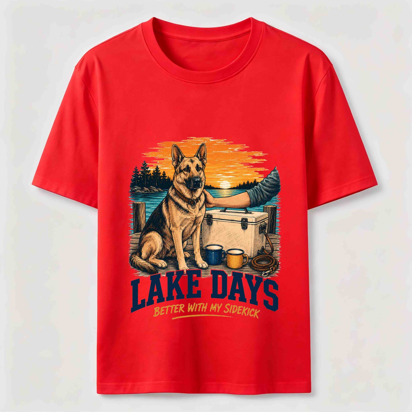 Lake Days German Shepherd Sidekick T-Shirt