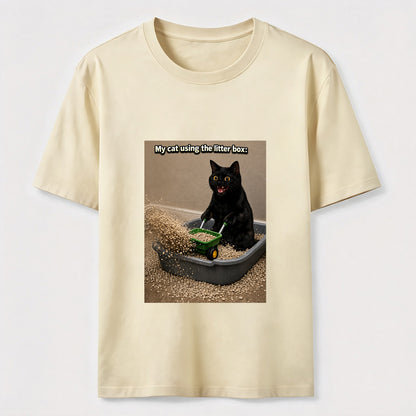 Litter Box Construction Cat T-Shirt