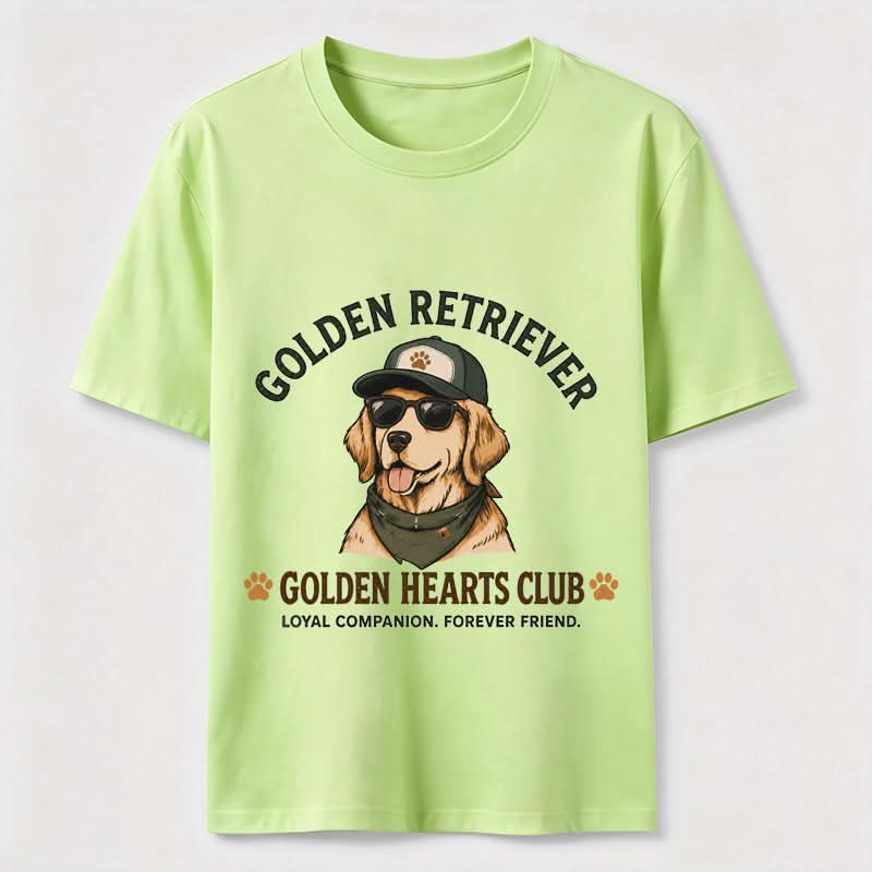 Golden Hearts Club Vintage Golden Retriever Graphic Tee
