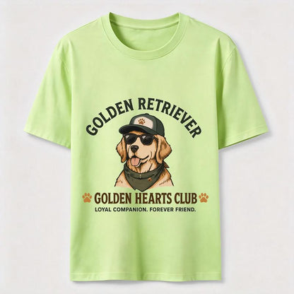 Golden Hearts Club Vintage Golden Retriever Graphic Tee