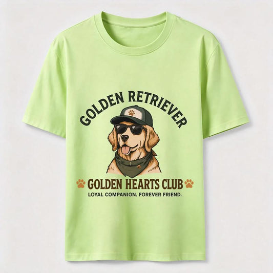 Golden Hearts Club Vintage Golden Retriever Graphic Tee