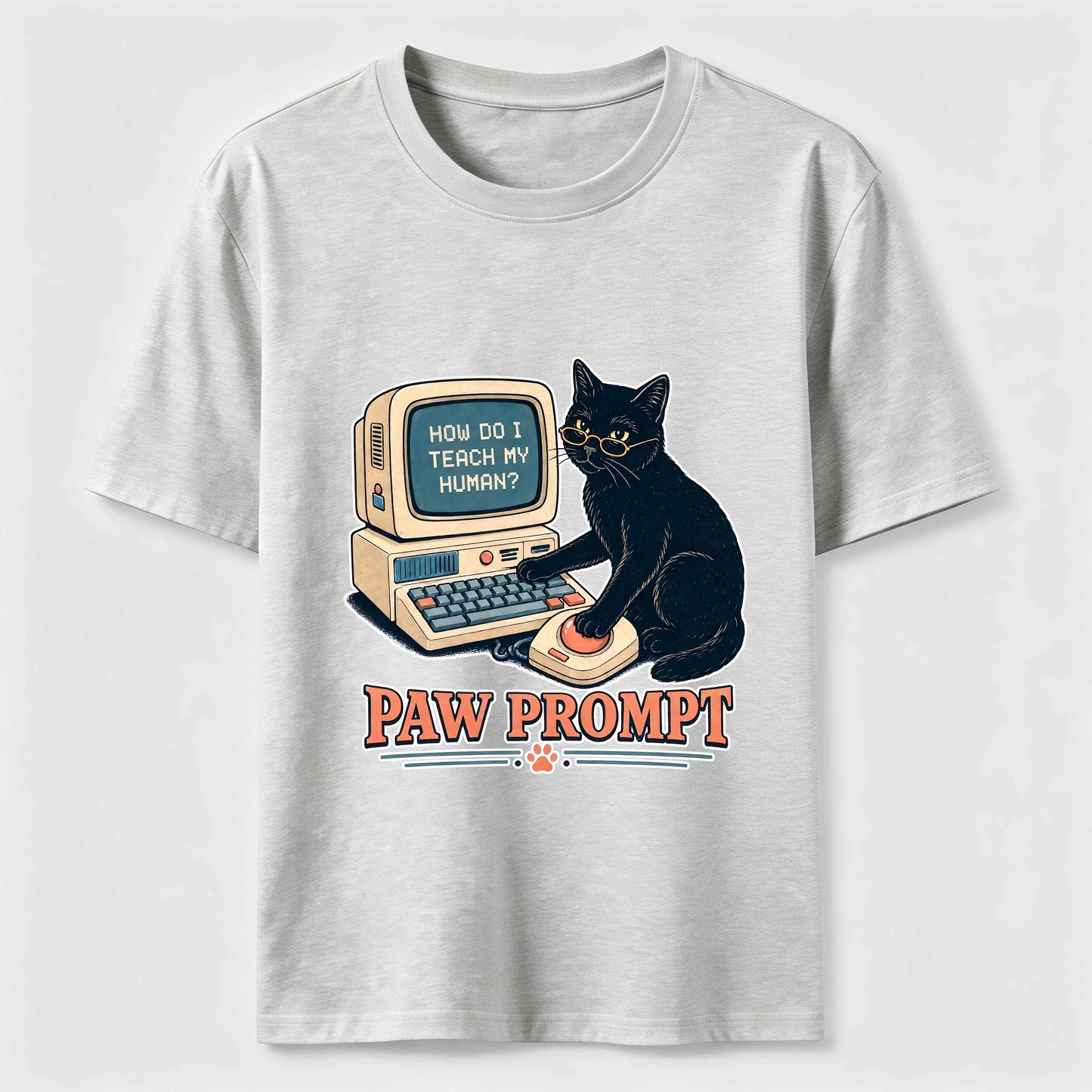 Paw Prompt Computer Cat Tee