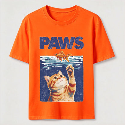 Cat And Fish Paw Reach Tee