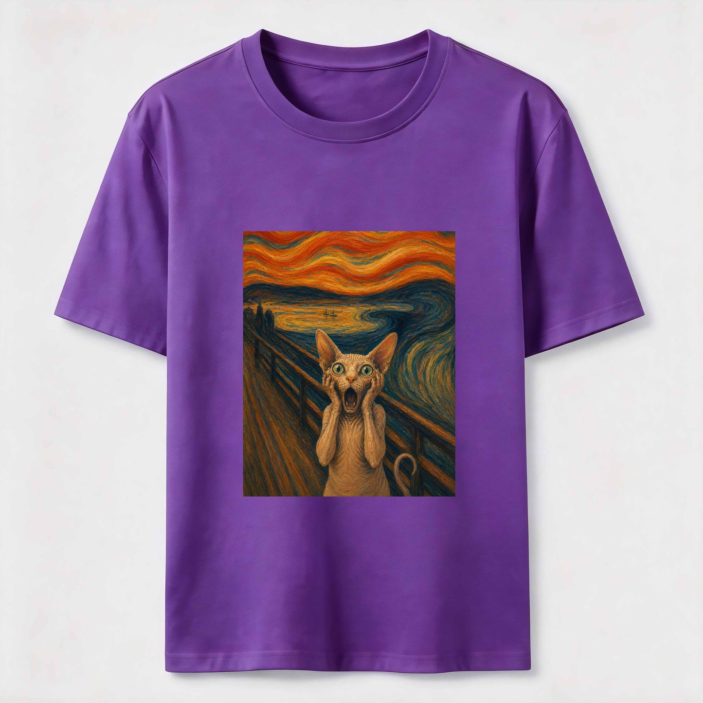 Scream Cat Art Graphic Tee