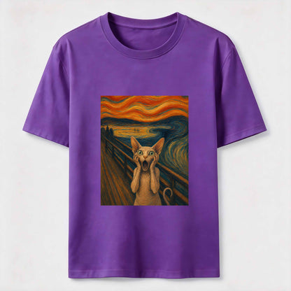Scream Cat Art Graphic Tee