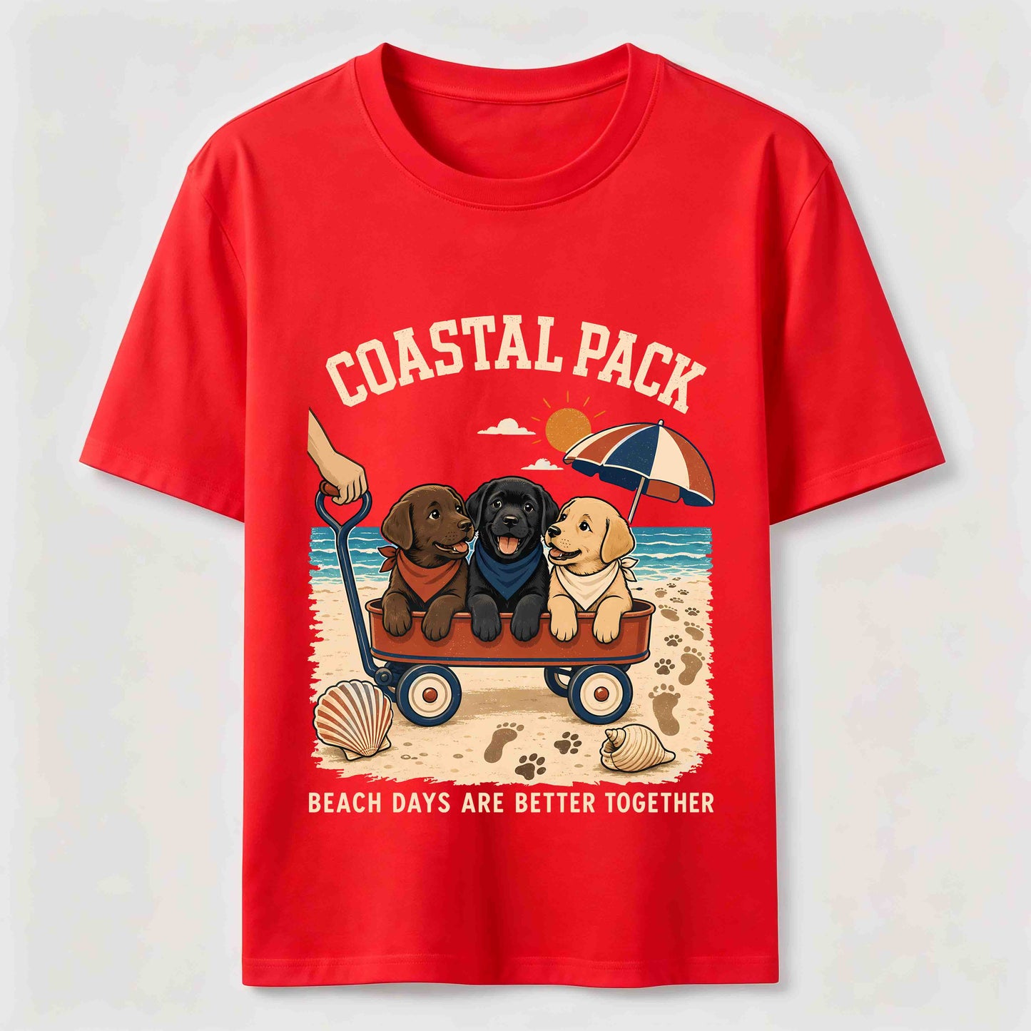 Coastal Pack Labrador Beach Day T-Shirt
