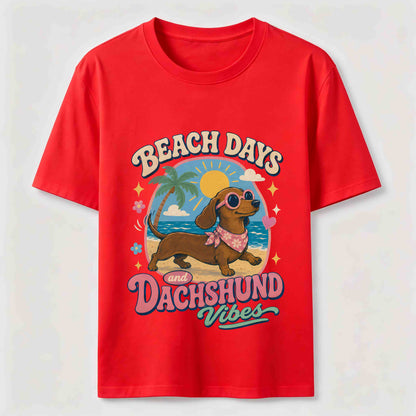 Beach Days Dachshund Vibes Tee