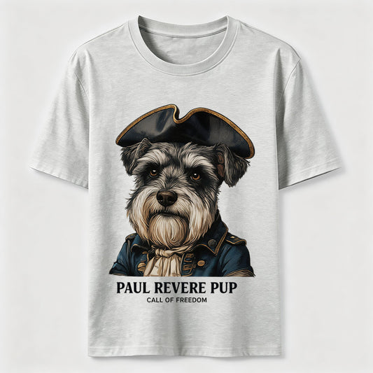Paul Revere Pup Patriotic Schnauzer T-Shirt