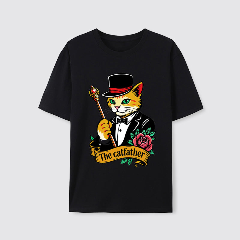 The Catfather Vintage Gentleman Cat T-Shirt