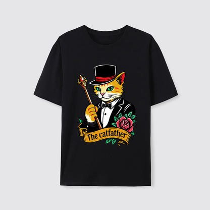 The Catfather Vintage Gentleman Cat T-Shirt
