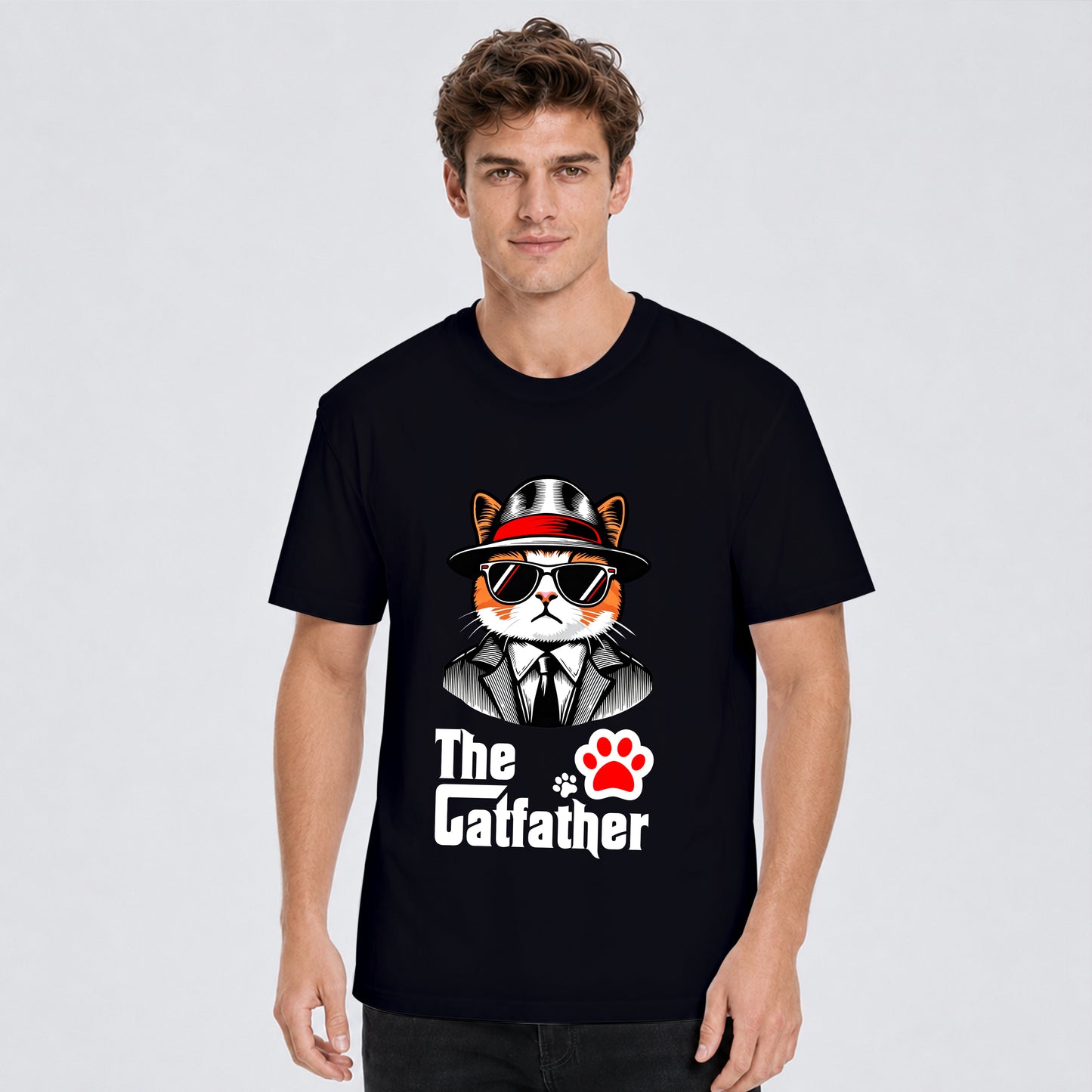 The Catfather Cool Gentleman Cat T-Shirt