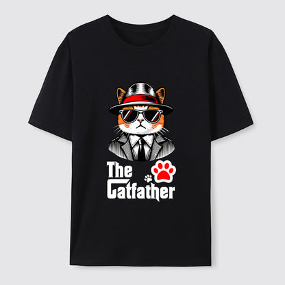 The Catfather Cool Gentleman Cat T-Shirt