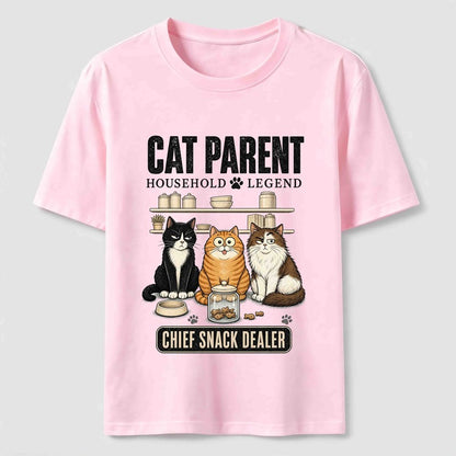 Multi Cat Parent Chief Snack Dealer Cute Cat Lover T-Shirt