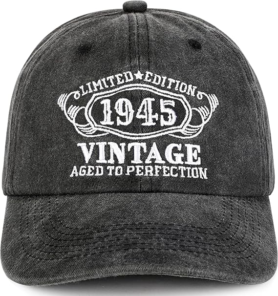 Limited Edition 80th Birthday Gifts for Men Women, Vintage 1946 Year Old Born In 1946 Cap Gifts Baseball Cap Hats for Him