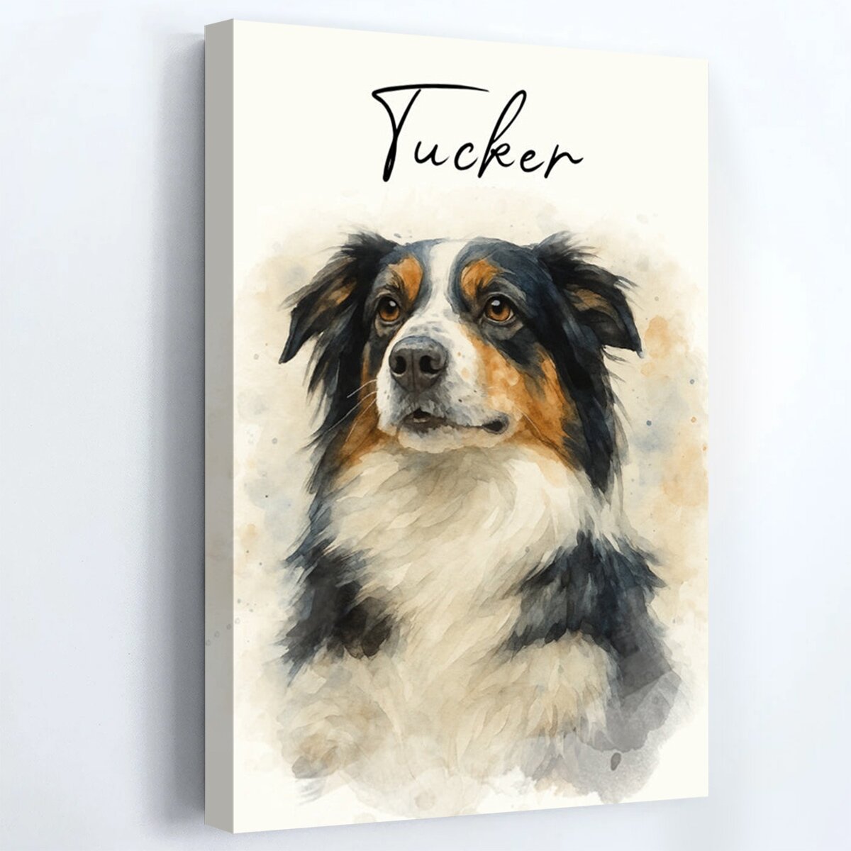 Personalized Watercolor Portraits Using Pet Photo Poster / Canvas - Custom Gift for Dogs Cats Lovers