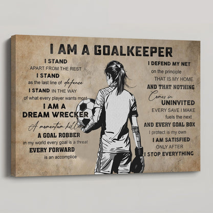 Personalized Soccer Goalkeeper Poster / Canvas - Gift For Soccer Lovers