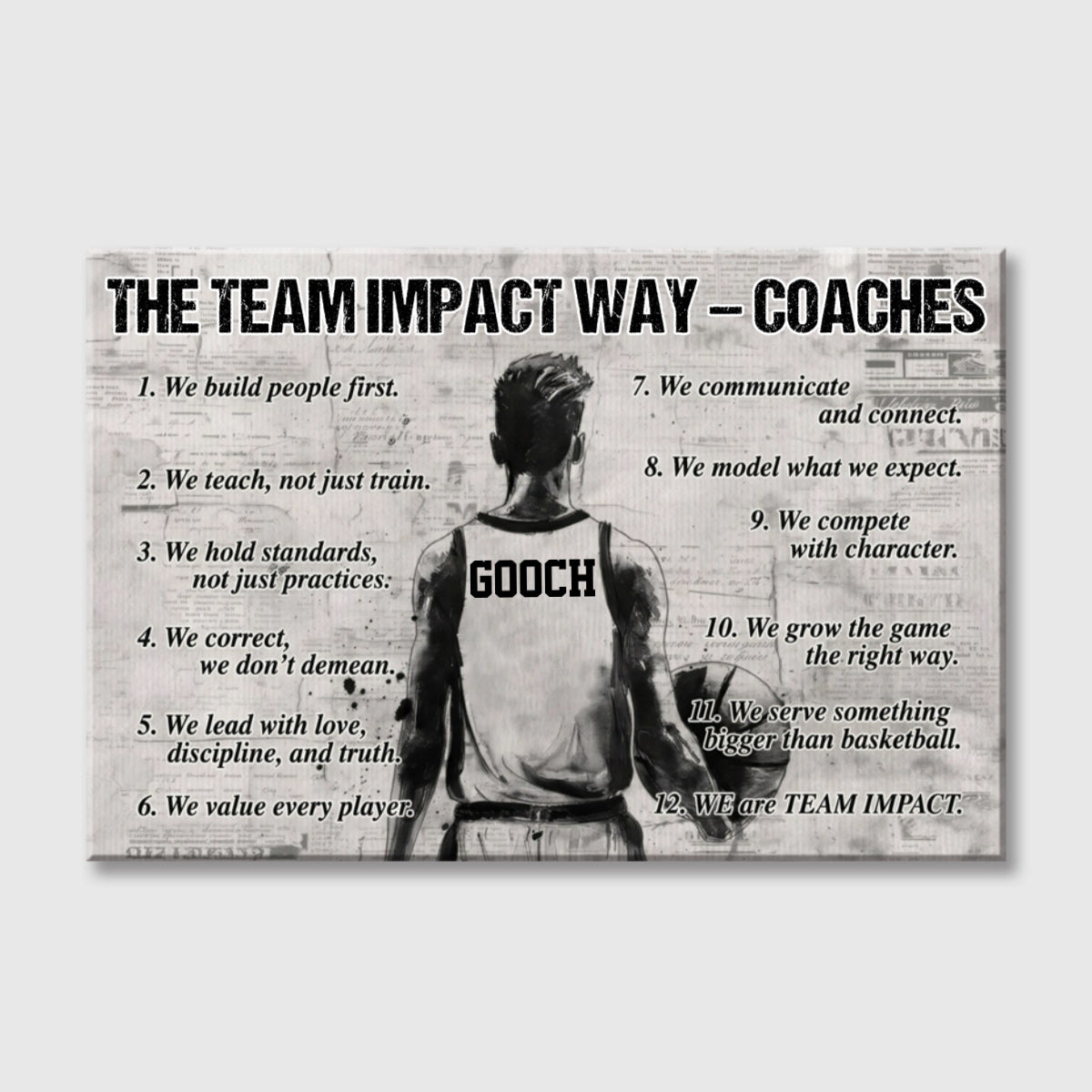 "The Team Impact Way" Personalized Legacy Wall Art | Custom Coach Canvas & Poster