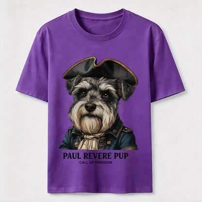 Paul Revere Pup Patriotic Schnauzer T-Shirt