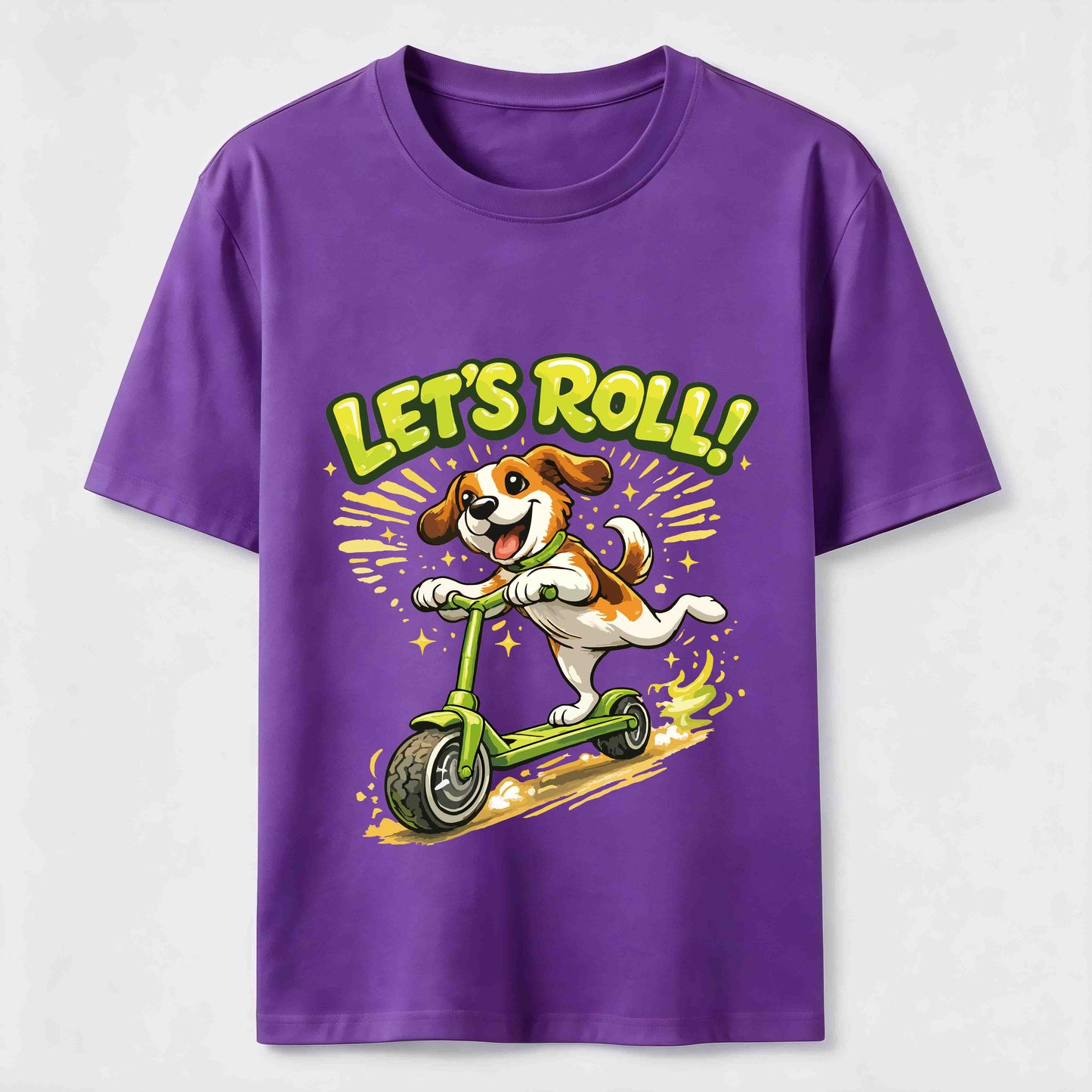 Let's Roll Scooter Dog T-Shirt