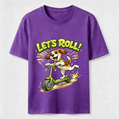 Let's Roll Scooter Dog T-Shirt