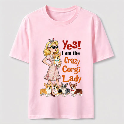 Crazy Corgi Lady Tee
