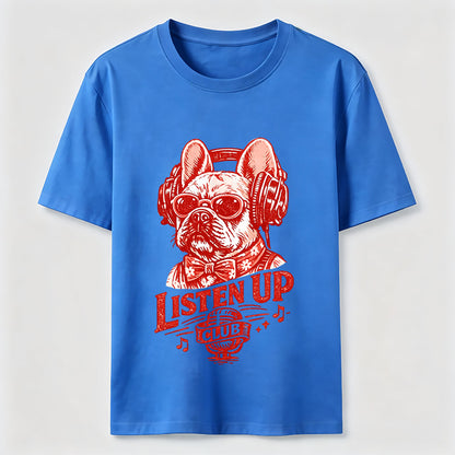Listen Up Frenchie Music Tee