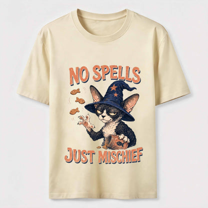 No Spells Just Mischief Cat Tee