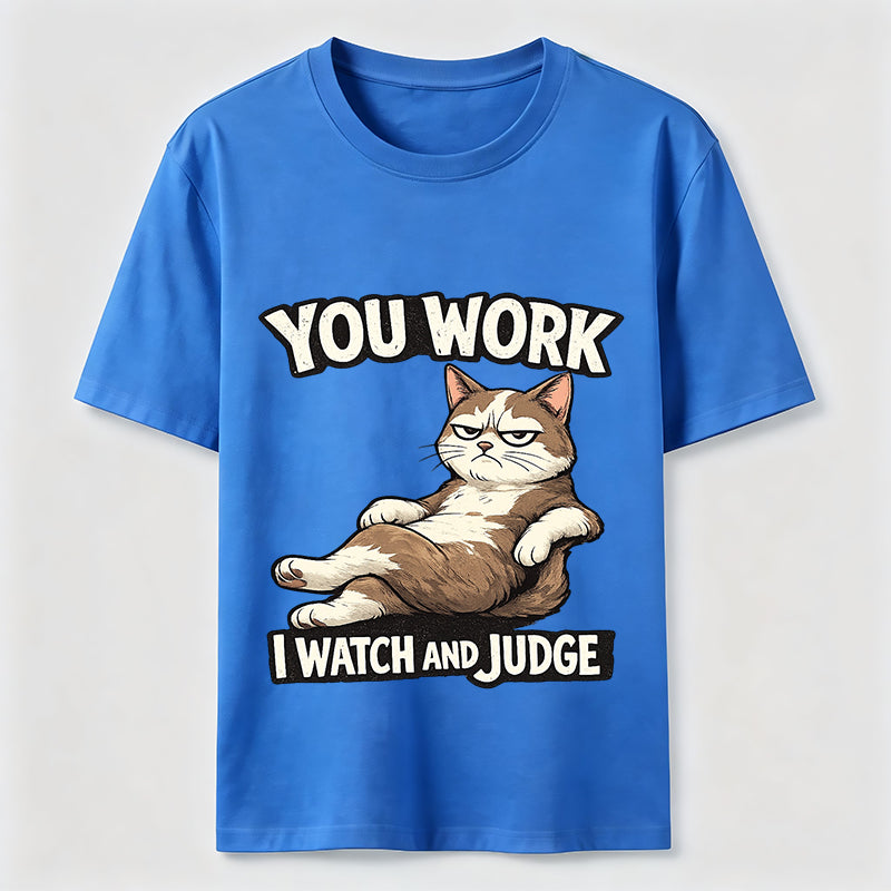 Judgmental Office Cat Humor T-Shirt