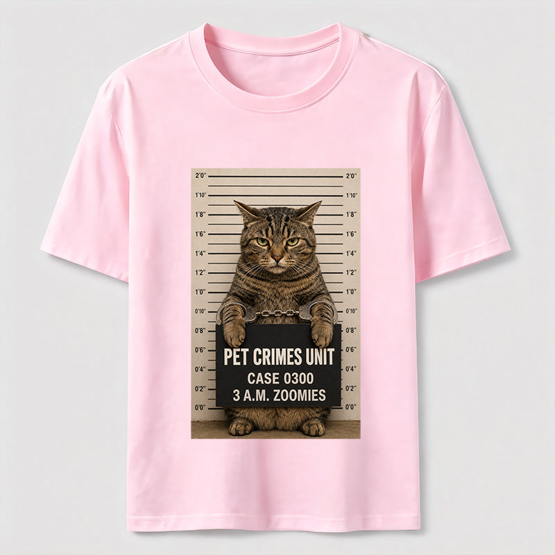 Pet Crimes Unit Cat Mugshot Tee