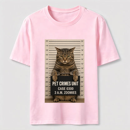 Pet Crimes Unit Cat Mugshot Tee