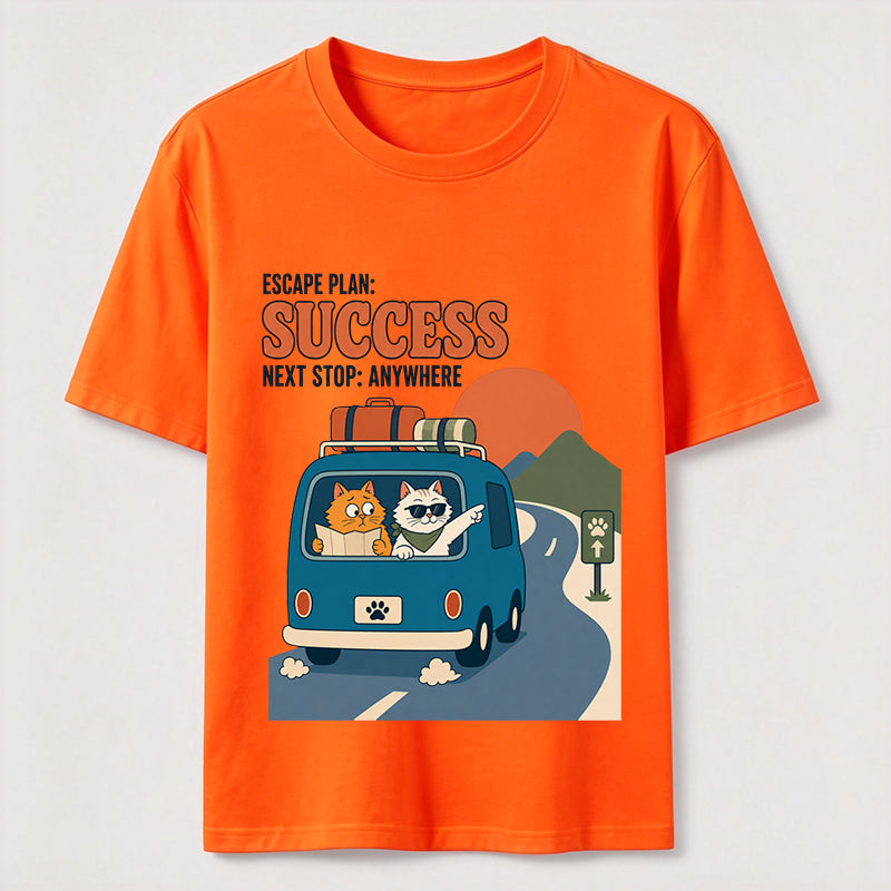 Escape Plan Cat Road Trip T-Shirt