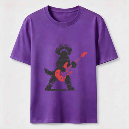 Funny Guitar Playing Puppy Graphic Tee