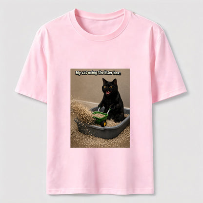 Litter Box Construction Cat T-Shirt